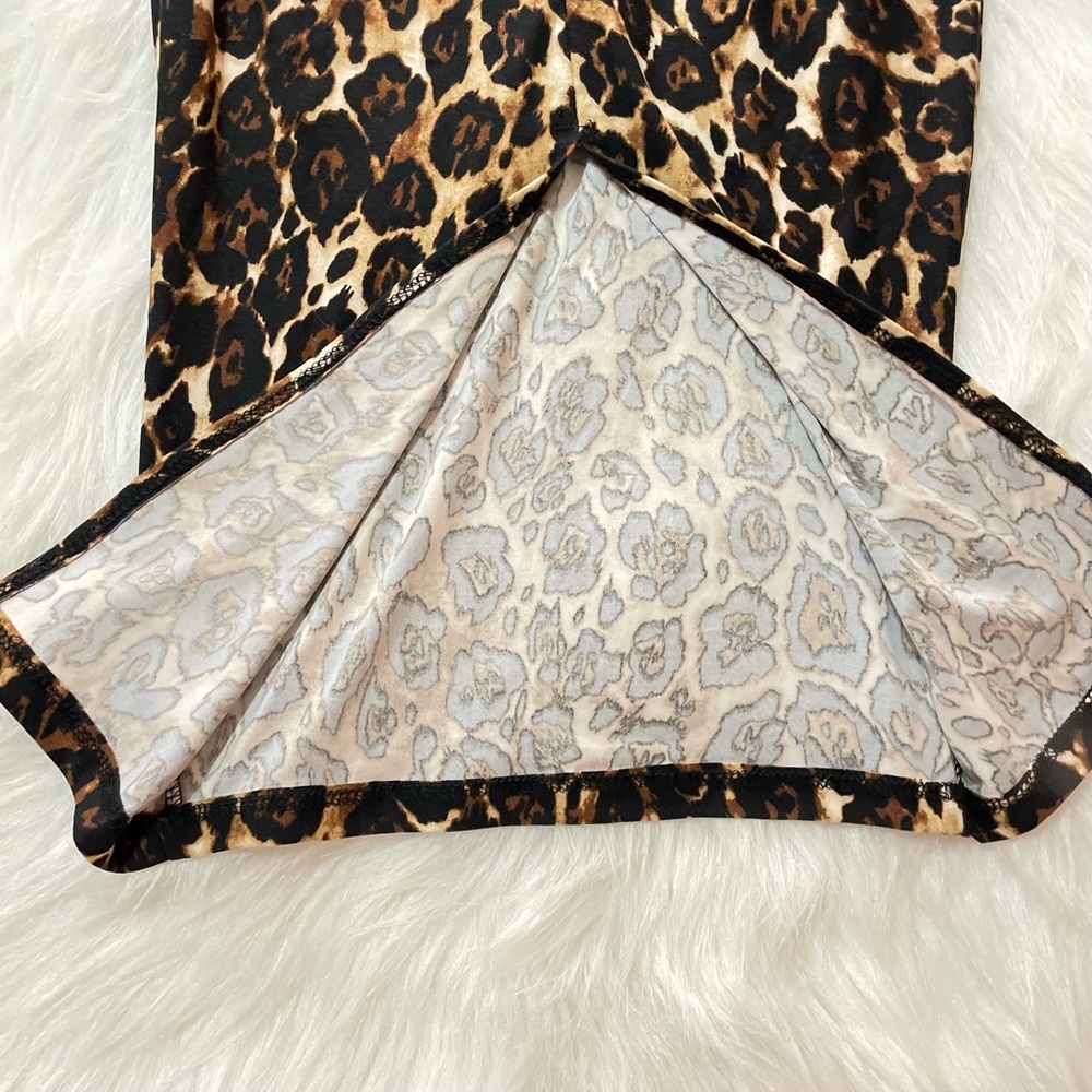 Lepoard Crop Top & High Waist Midi Skirt Set - Picture 11 of 14